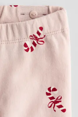 Legging imprimé avec intérieur brossé - Rose clair/sucres d'orge