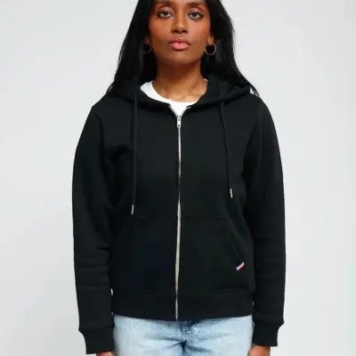 Hoodie zippé noir Philippine