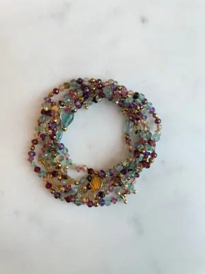 Nouveau ! ROOM SERVICE JEWELRY Collier Multitours Adoum Rainbow