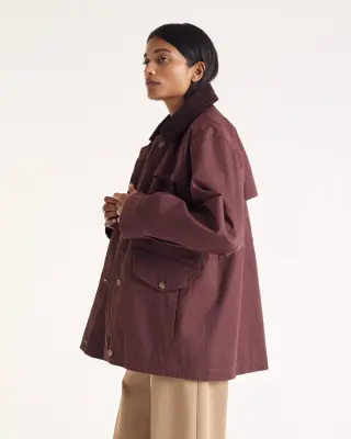 Veste Eloi aubergine et chocolat