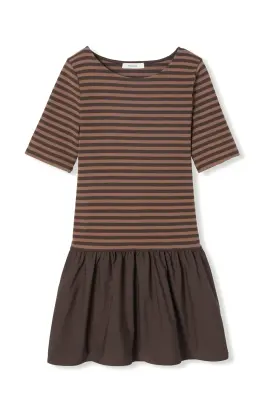 Robe t-shirt rayée Femme