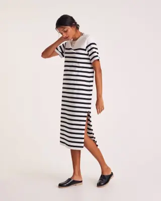 Robe Claodia à rayures noires