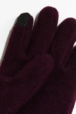 Gants de sport en polaire - Prune lilas