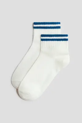 Socquettes - Blanc/bleu
