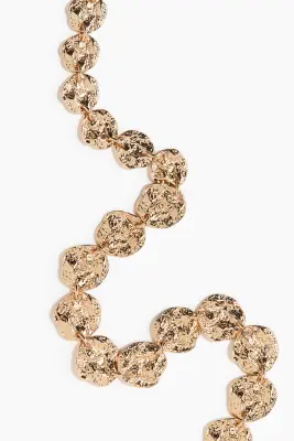 Collier chaîne avec disques - Doré