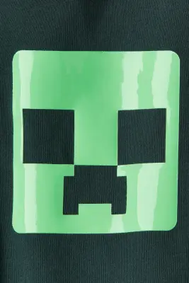 T-shirt oversize imprimé - Vert foncé/Minecraft
