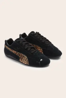 Baskets Speedcat noir et léopard - Puma X Courir X Balzac Paris