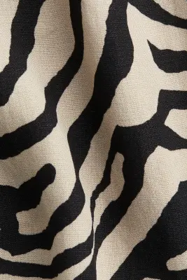 Jupe midi - Beige clair/motif zébré