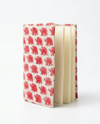 Carnet Indira - Motif Éléphant rose