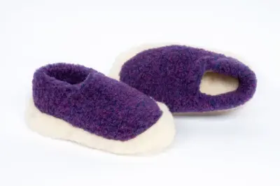 Chaussons en laine Violet