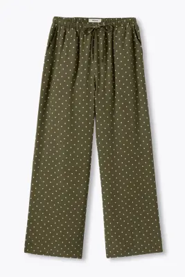 Pantalon large à pois Femme