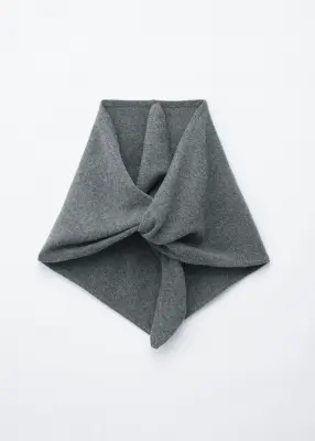 Écharpe triangulaire en laine - Gris
