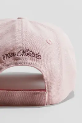 Casquette en twill de coton - Rose ancien clair/cerises