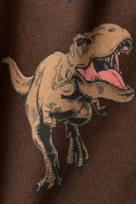 Short en molleton avec motif - Marron foncé/Jurassic World