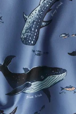 T-shirt de bain UPF 50 - Bleu/baleines