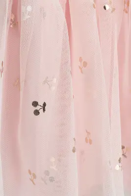 Robe avec jupe en tulle - Rose clair/cerises