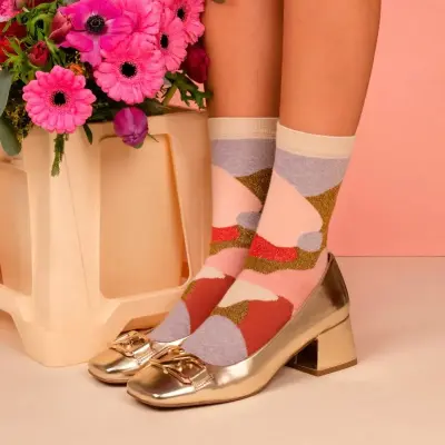 Chaussettes Virginie pastel lavande