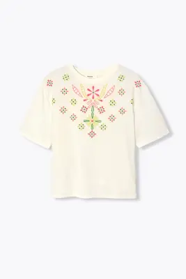 T-shirt brodé Femme