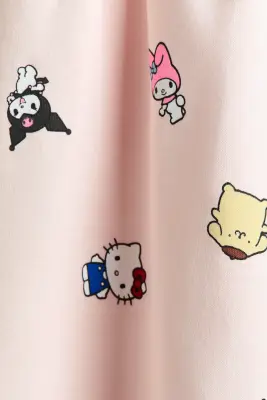 Robe en molleton imprimé - Rose clair/Sanrio