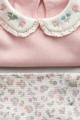 Ensemble 2 pièces sweat et legging - Rose clair/fleuri