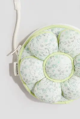 Sac crossbody rond - Vert clair/fleuri