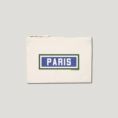 POCHETTE IMPRIMÉE - PARIS - ÉCRU