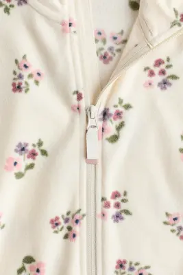 Veste en polaire - Crème/fleuri