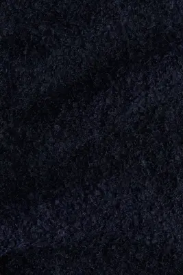 Jupe midi en maille bouclette - Bleu marine