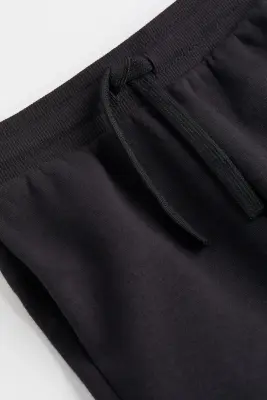 Pantalon jogger à l'intérieur brossé - Noir