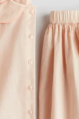Ensemble 2 pièces avec blouse et jupe - Pêche