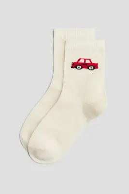 Lot de 7 paires de chaussettes - Vert/voitures