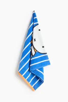 Serviette de bain en tissu éponge avec motif - Bleu/Miffy