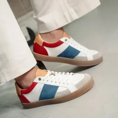 Baskets Hiba Bleu Blanc Rouge