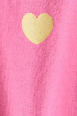 T-shirt en coton avec motif imprimé - Rose/Best Sister