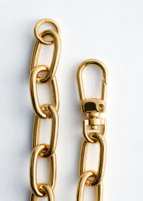 Collier chaîne à gros maillons - Doré