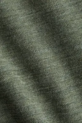Body en jersey de laine mérinos - Vert kaki