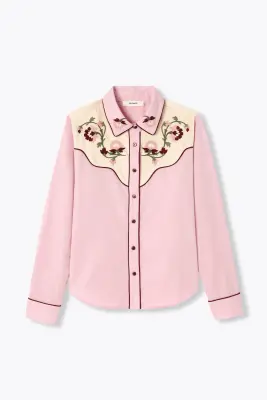 Chemise western brodée Femme