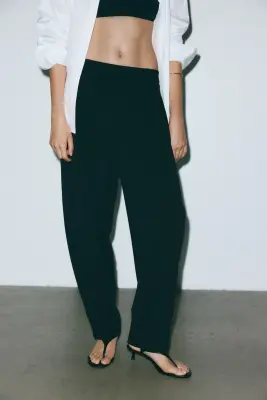 Pantalon barrel en jersey - Noir
