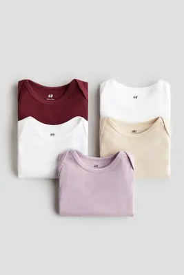 Lot de 5 bodies - Violet/rouge foncé