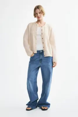 Gilet loose - Beige clair chiné