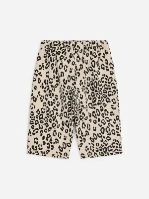 Pantalon décontracté en jersey - Beige/Noir