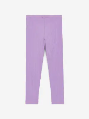 Legging en jersey côtelé - Mauve