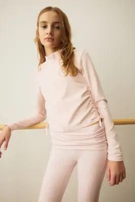 Flared yoga leggings - Rose clair