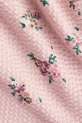 Robe en jersey texturé - Rose clair/fleuri