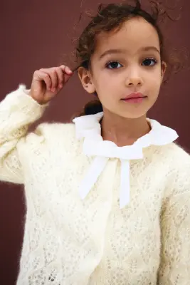 Gilet en mohair mélangé - Crème