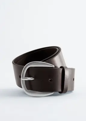 Ceinture en cuir - Marron foncé