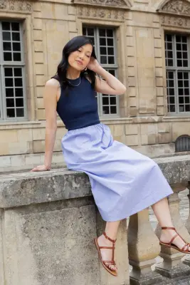 Robe Aimée - rayé bleu