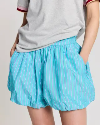 Short Marcelline rayures turquoise