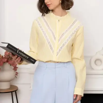 Chemisier Rayures Jaune
