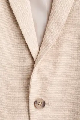 Veste à fermeture droite - Beige clair